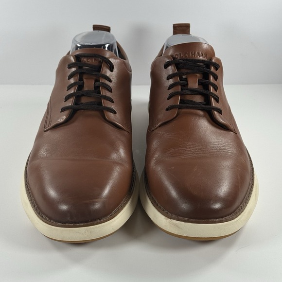 Cole Haan Grand Remix OX British‎ Tan Ivory Oxford C40303 Dress Shoe Men's 10.5 - Picture 3 of 9